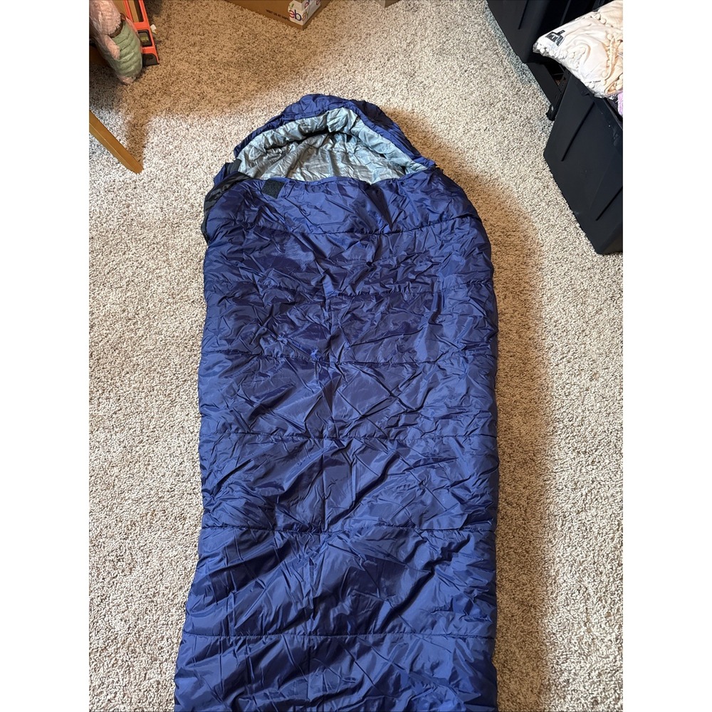 Slumberjack Sleeping Bag Large Blue Mummy Camping Hiking Outdoor Stuff Sack